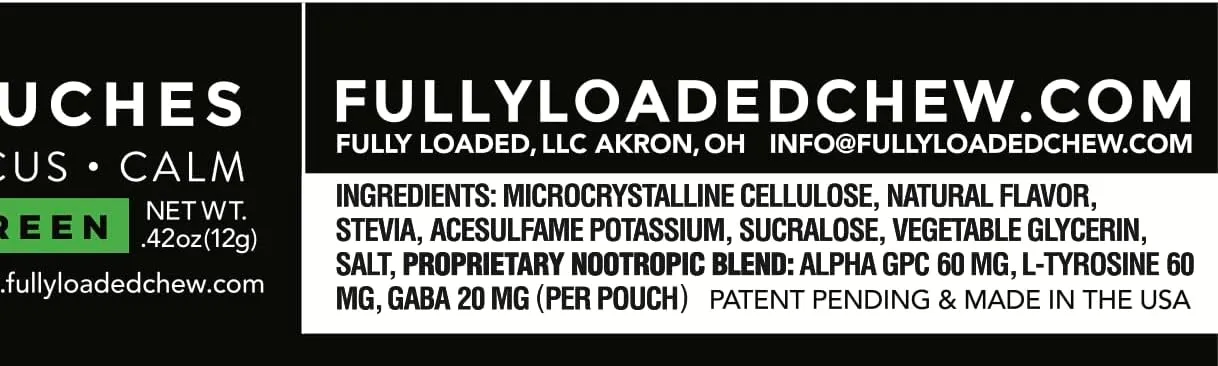 Fully Loaded Alpha Nootropic Pouches (Wintergreen) - 5 Cans - 15 Pouches per can - Effective Nootropic Delivery, Nic Pouch Replacement - Faster Absorption, Alpha GPC, L-Tyrosine, GABA
