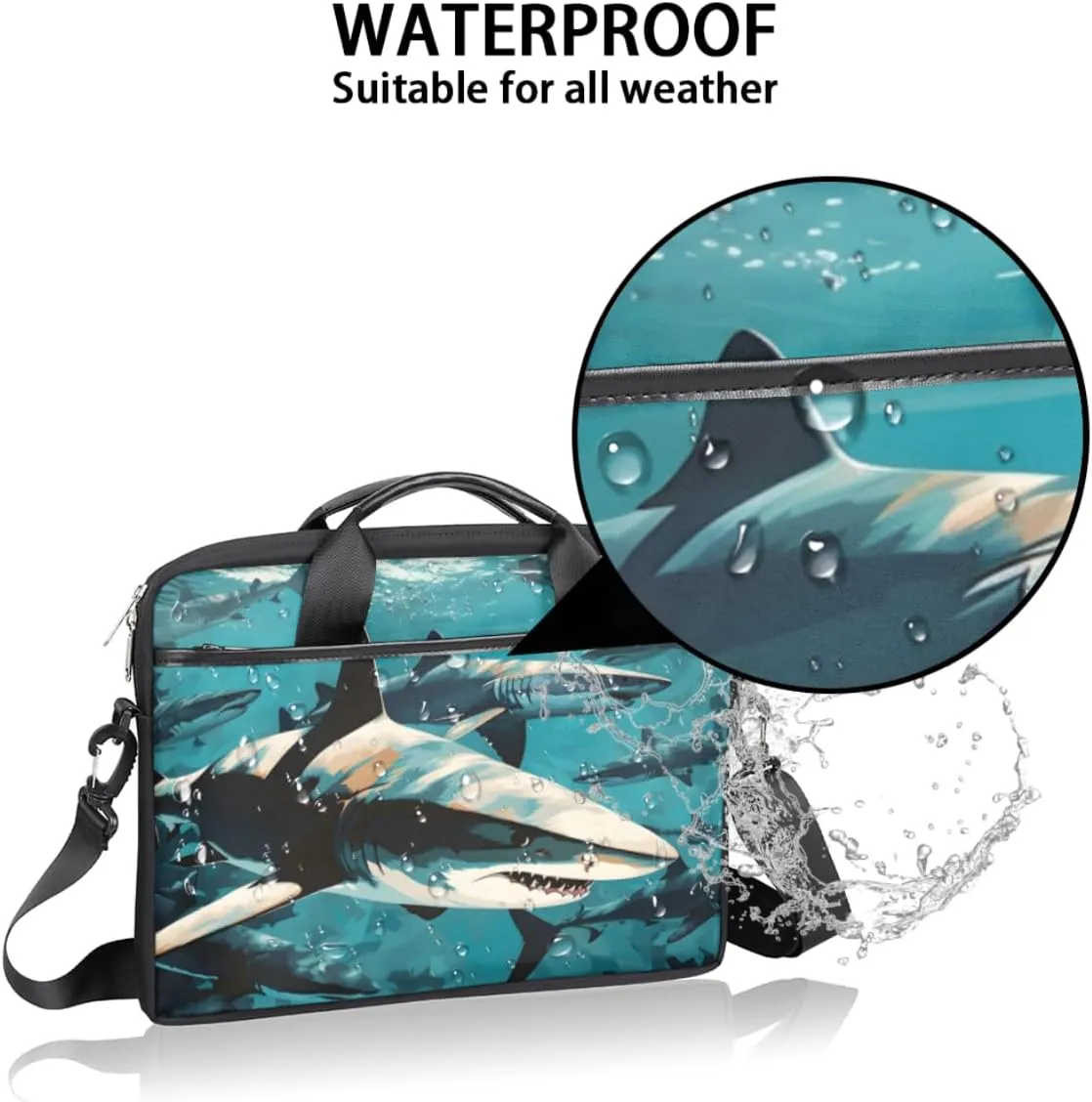 Fun Flowers Laptop Shoulder Bag for Tablet Computer Notebook Sleeve Messenger Carrying Case Briefcase Tote