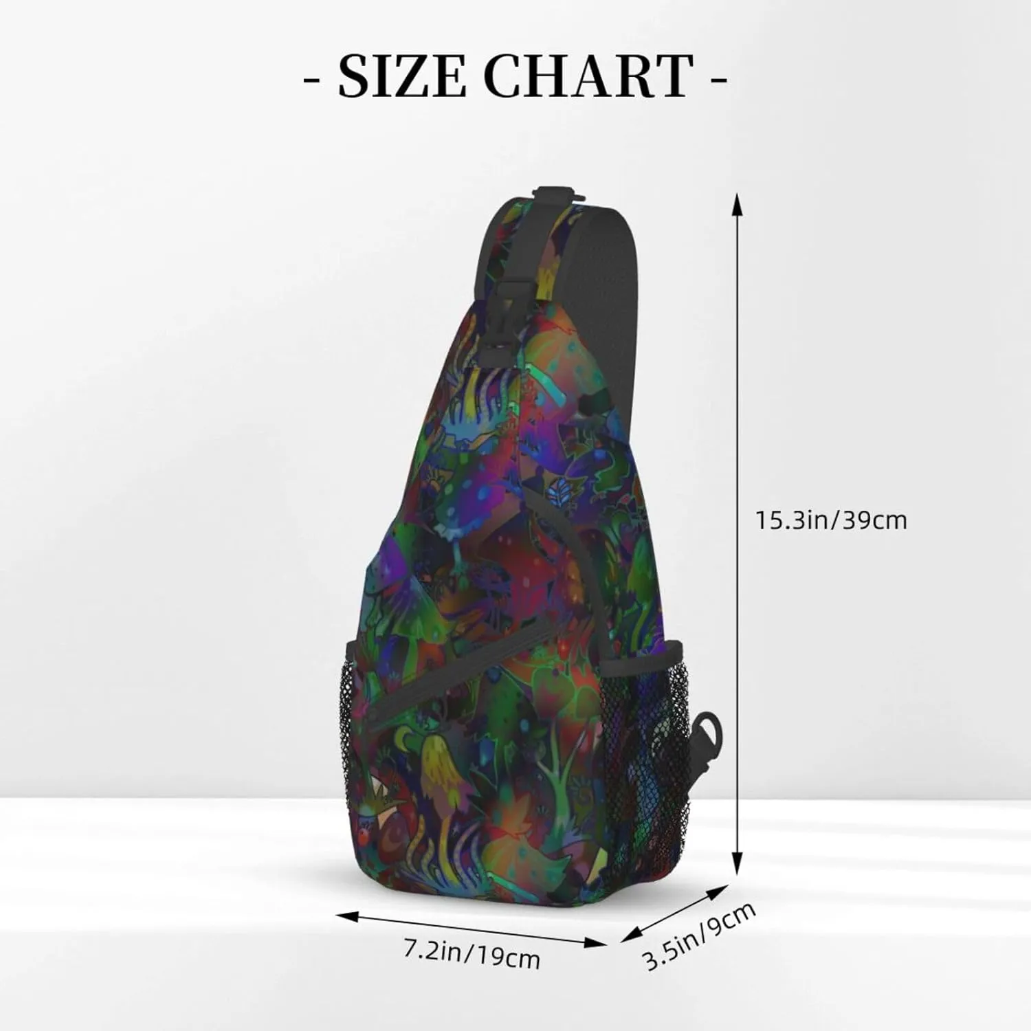 Funny Mushroom Crossbody Bag Mushroom Shoulder Bag Backpack Plant Sling Bag Chest Casual Daypack for Outdoor