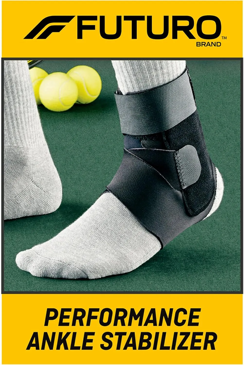 FUTURO Performance Ankle Stabilizer, Left or Right, Adjustable Size, Firm Support, Helps Support Stiff, Sore or Injured Ankles, Customizable Levels of Compression, Breathable Materials (46645ENR)