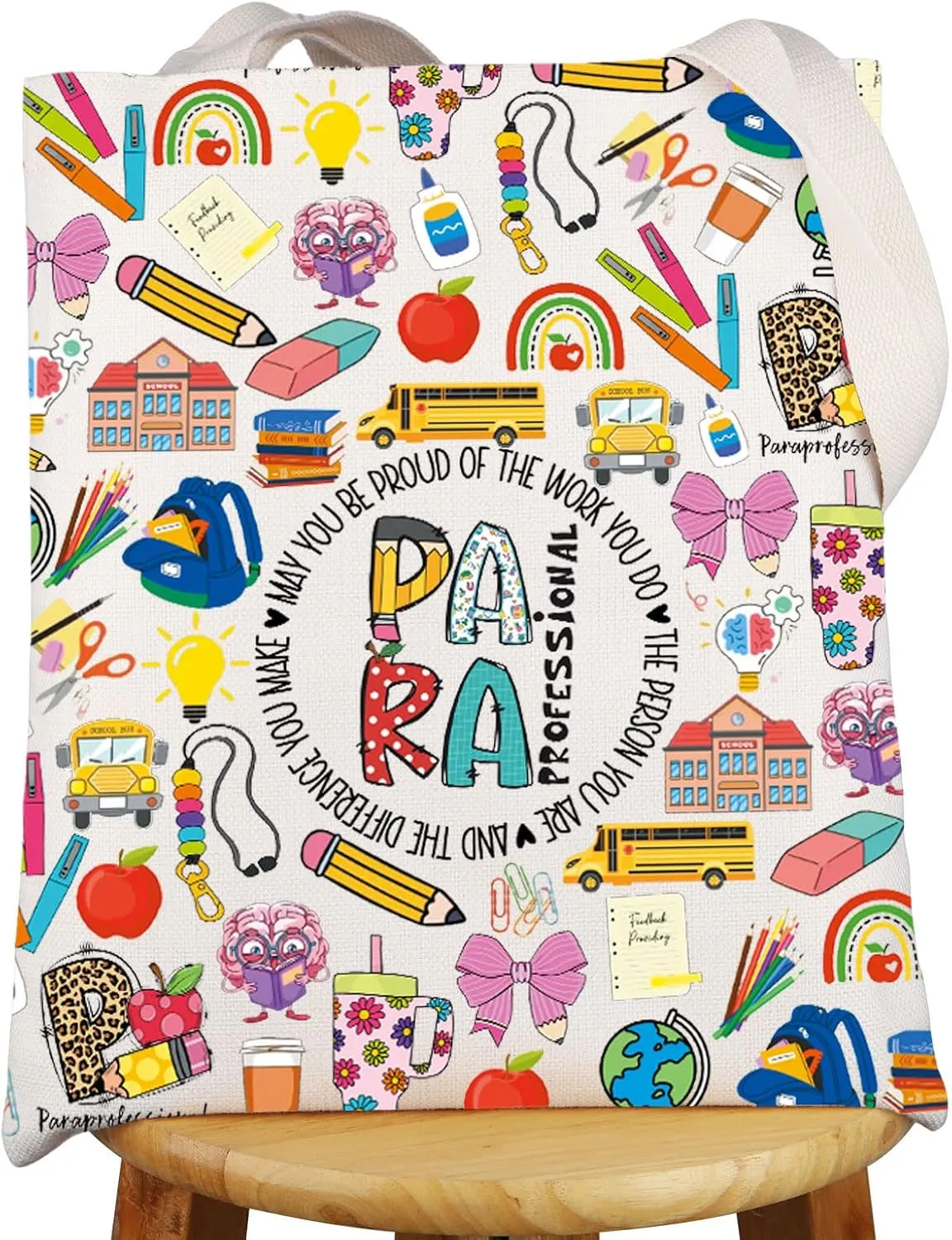 G2TUP Paraprofessional Tote Bag Teacher Assistant Gifts Paraeducator Gift Para Teacher Shoulder Bag