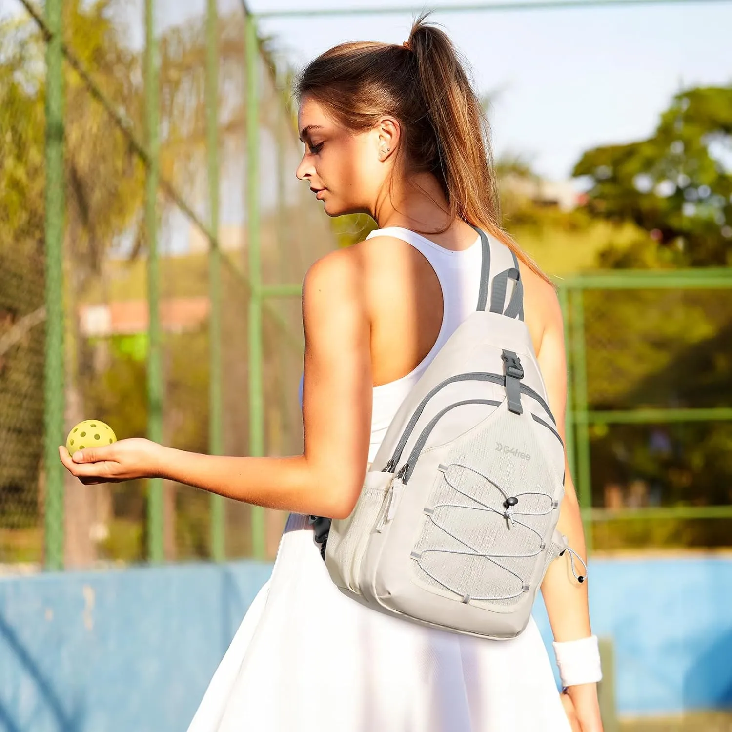G4Free Pickleball Sling Bag for Women - Lightweight Crossbody Sports Bag