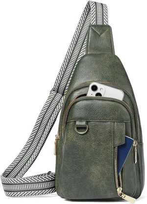 GAEKEAO Sling Bag for Women Crossbody Bags Fanny Pack Vegan Leather Chest Bag Travel Shoulder Belt Purse Backpack Gifts
