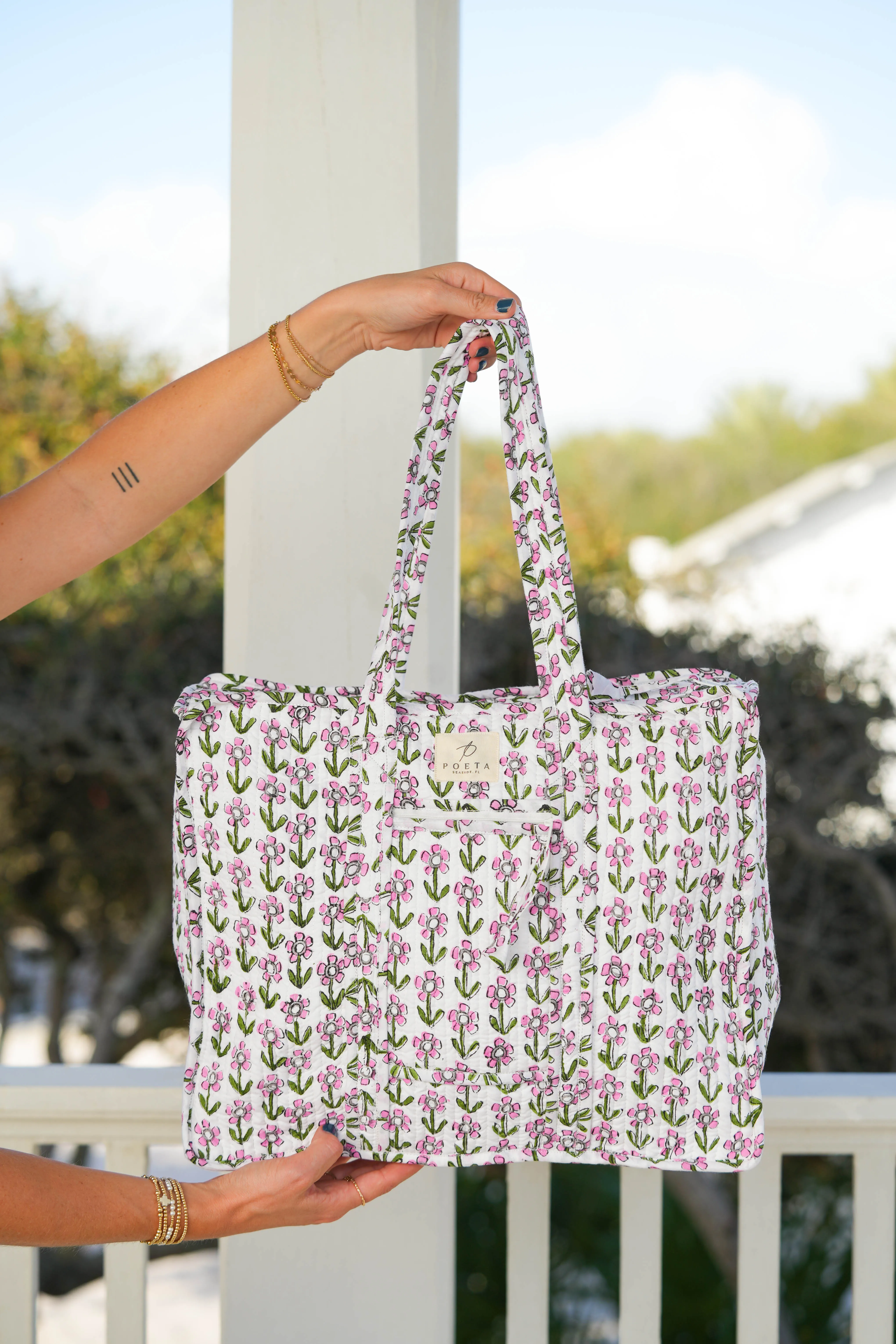 Garden Zipper Tote