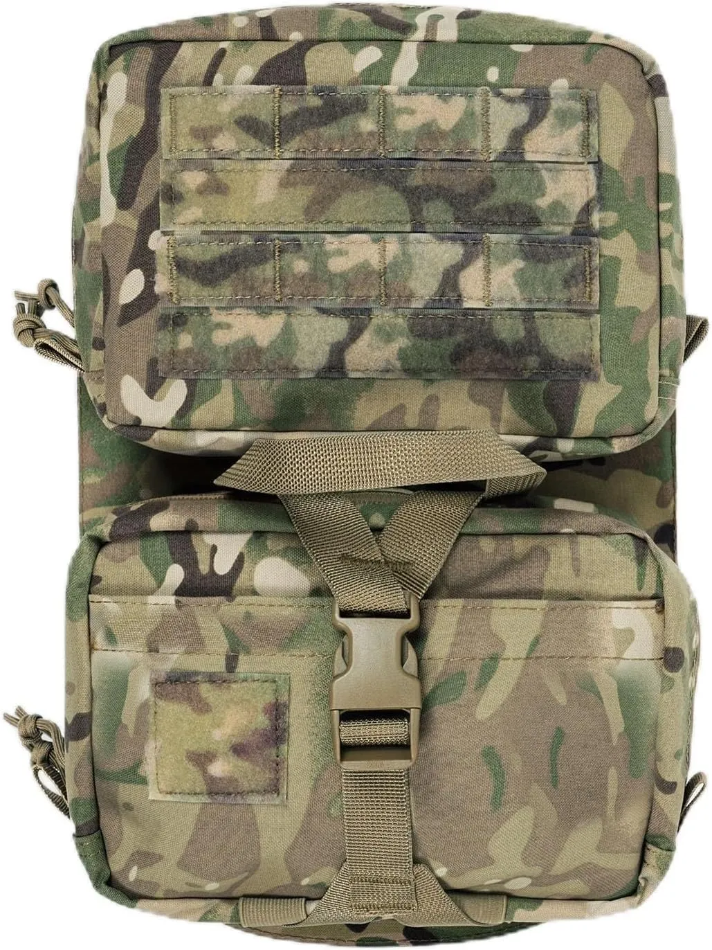 Gear Tactical MOLLE Back Panels,Assault Utility Double Upper-Zipper Bag with an Internal Hydration Pouch