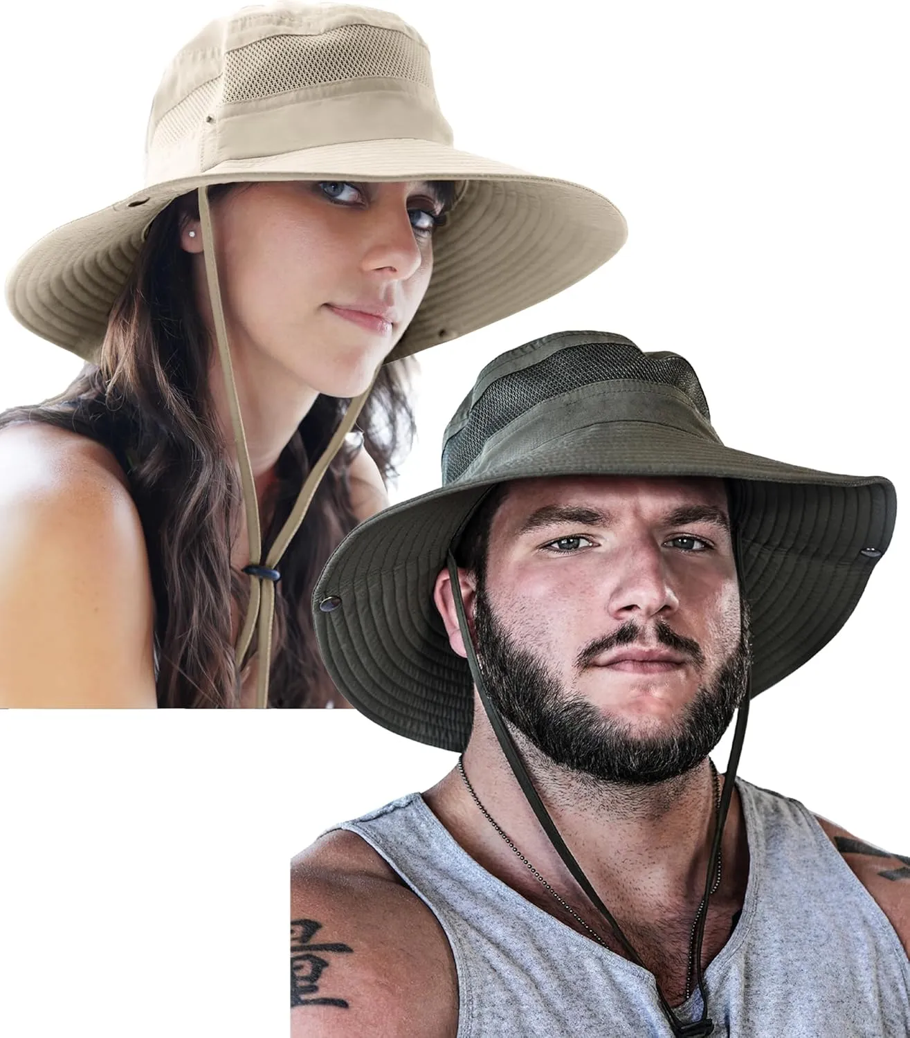 GearTOP Safari Sun Hat for Men and Sun Hats for Women UV Protection UPF 50  Hiking, Gardening, Fishing