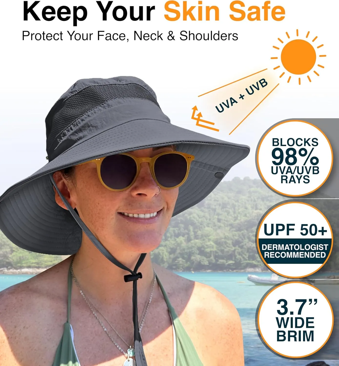GearTOP Safari Sun Hat for Men and Sun Hats for Women UV Protection UPF 50  Hiking, Gardening, Fishing
