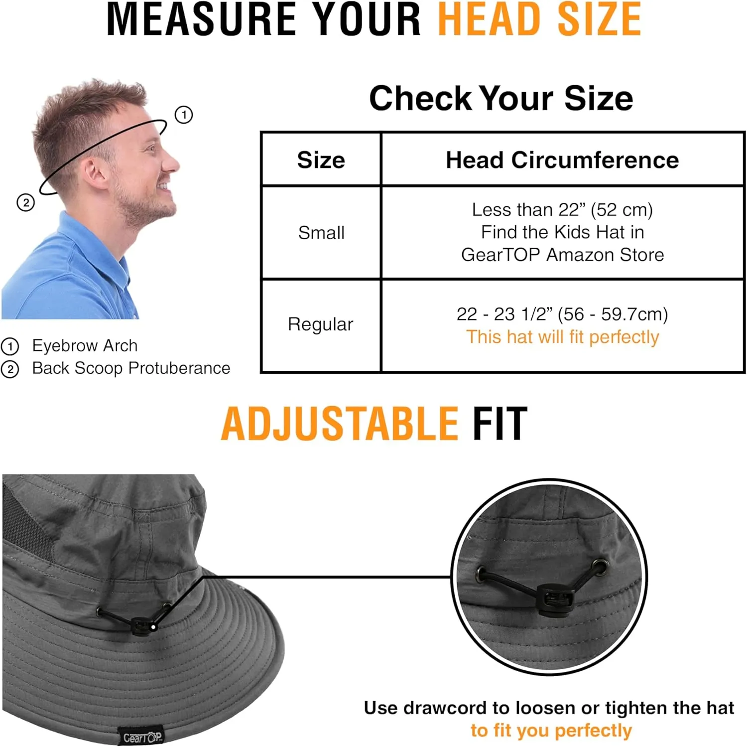 GearTOP Safari Sun Hat for Men and Sun Hats for Women UV Protection UPF 50  Hiking, Gardening, Fishing