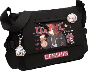 Genshin Impact Handbag Raiden Shogun Crossbody Bag Cute Single Shoulder Bag Adult 3D Print Anime Backpack Bag