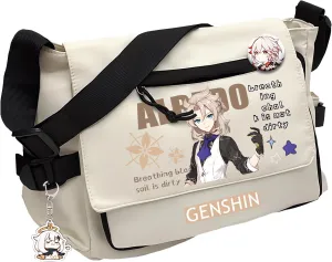 Genshin Impact Handbag Venti Crossbody Bag Cute Single Shoulder Bag Adult 3D Print Anime Backpack Bag