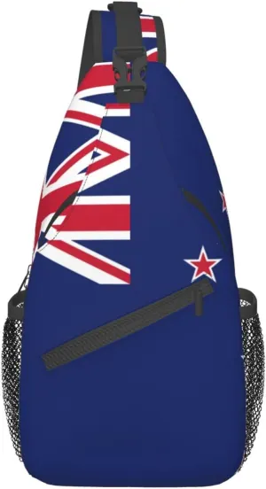 GeRRiT New Zealand Flag Print Small Backpack Sling Bag For Women Men, Chest Bag Daypack Crossbody For Travel Sport, SB-122