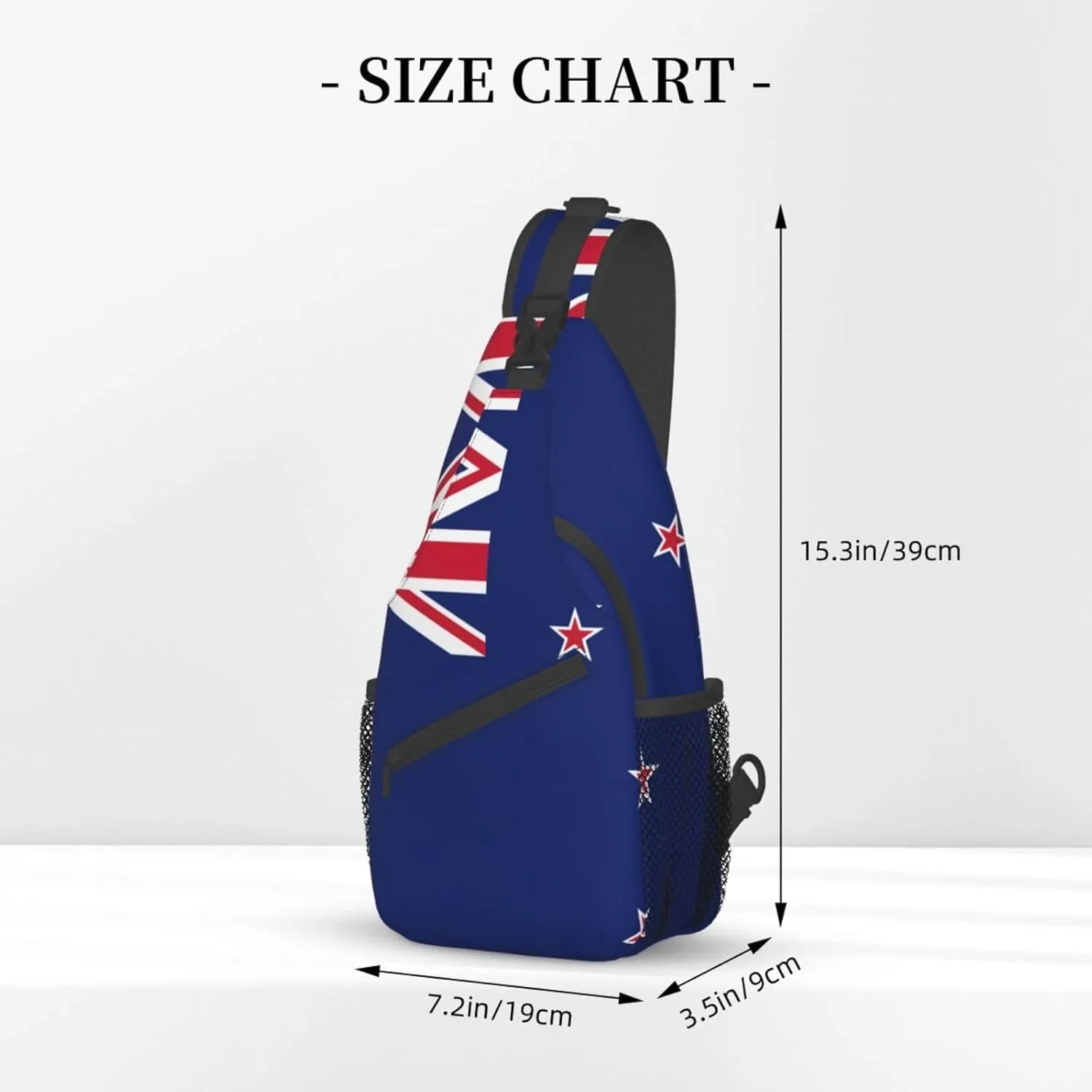 GeRRiT New Zealand Flag Print Small Backpack Sling Bag For Women Men, Chest Bag Daypack Crossbody For Travel Sport, SB-122