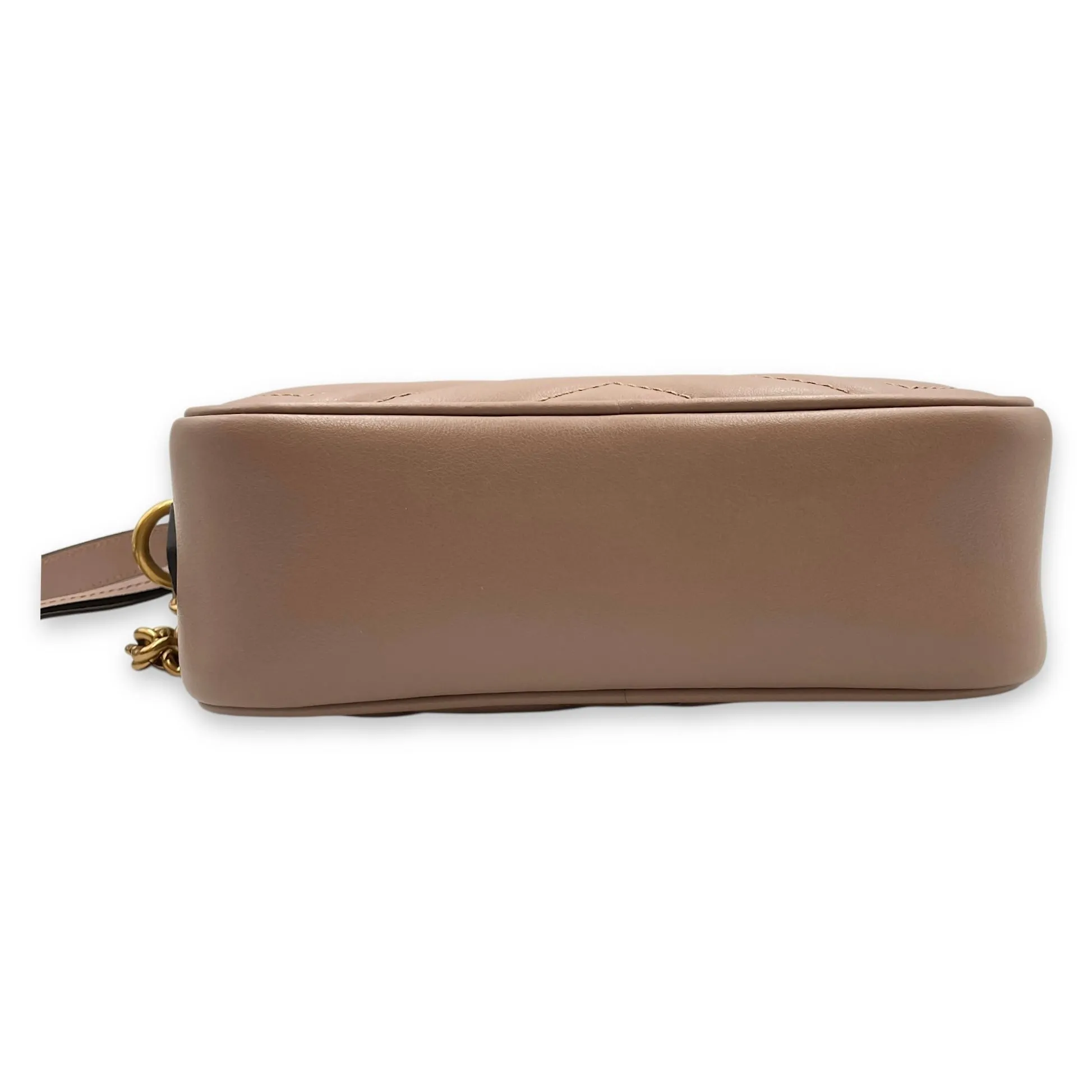 GG Marmont Mauve Crossbody Bag in Calfskin, Gold hardware