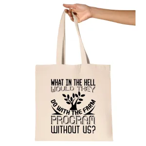 Gift for Farm Program Supporters Celebrate Appreciation for their Contribution All Welcome Natural Multicolor Canvas Tote Bag