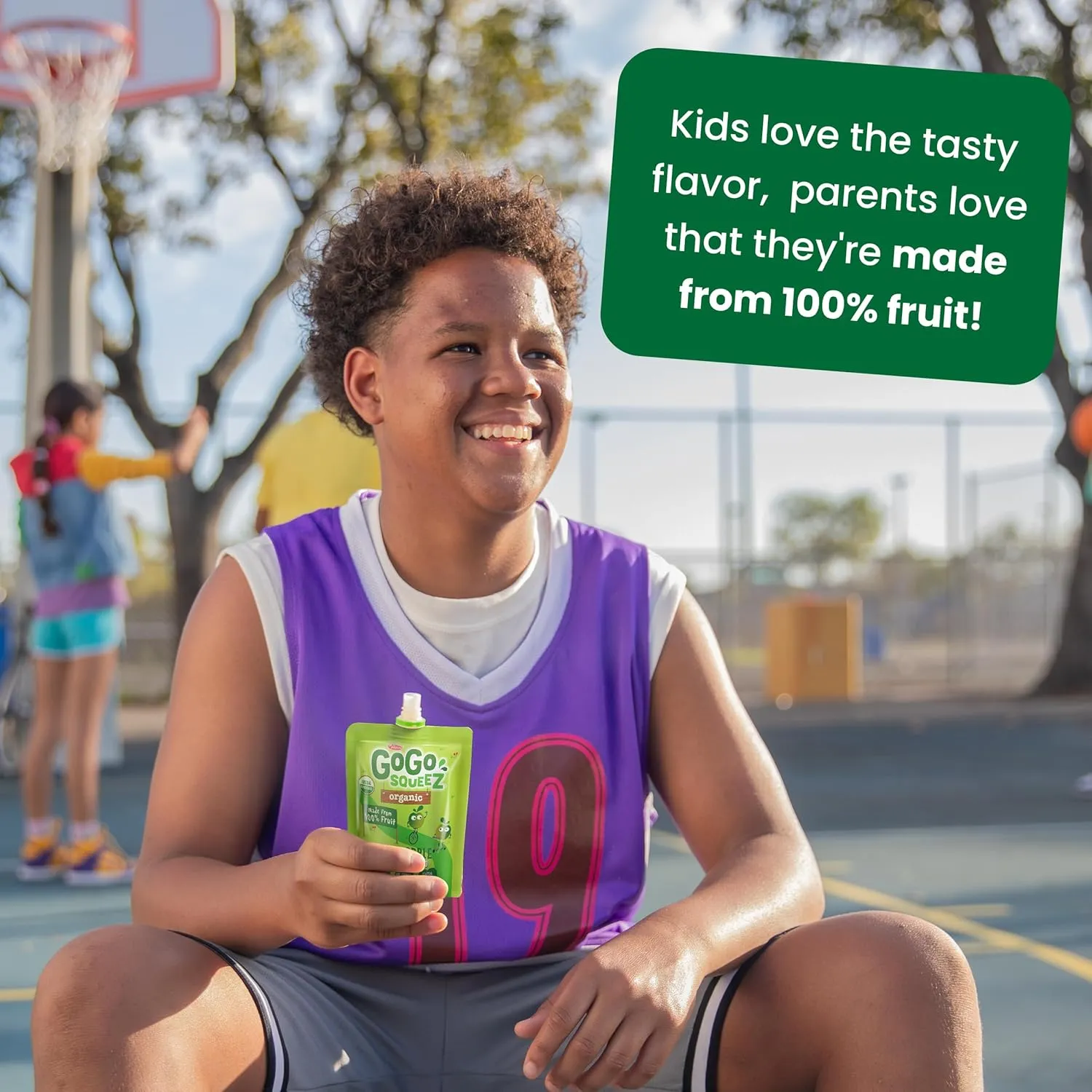 GoGo squeeZ Organic Applesauce and Fruit Puree, Variety Pack, Apple, Strawberry & Banana, 3.2 oz (Pack of 12), Unsweetened Organic Fruit Snacks for Kids, No Gluten, Nut & Dairy, BPA Free Pouches