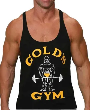 Gold's Gym Tank Top Stringer- Official Licensed - ST-2 (L, Black)