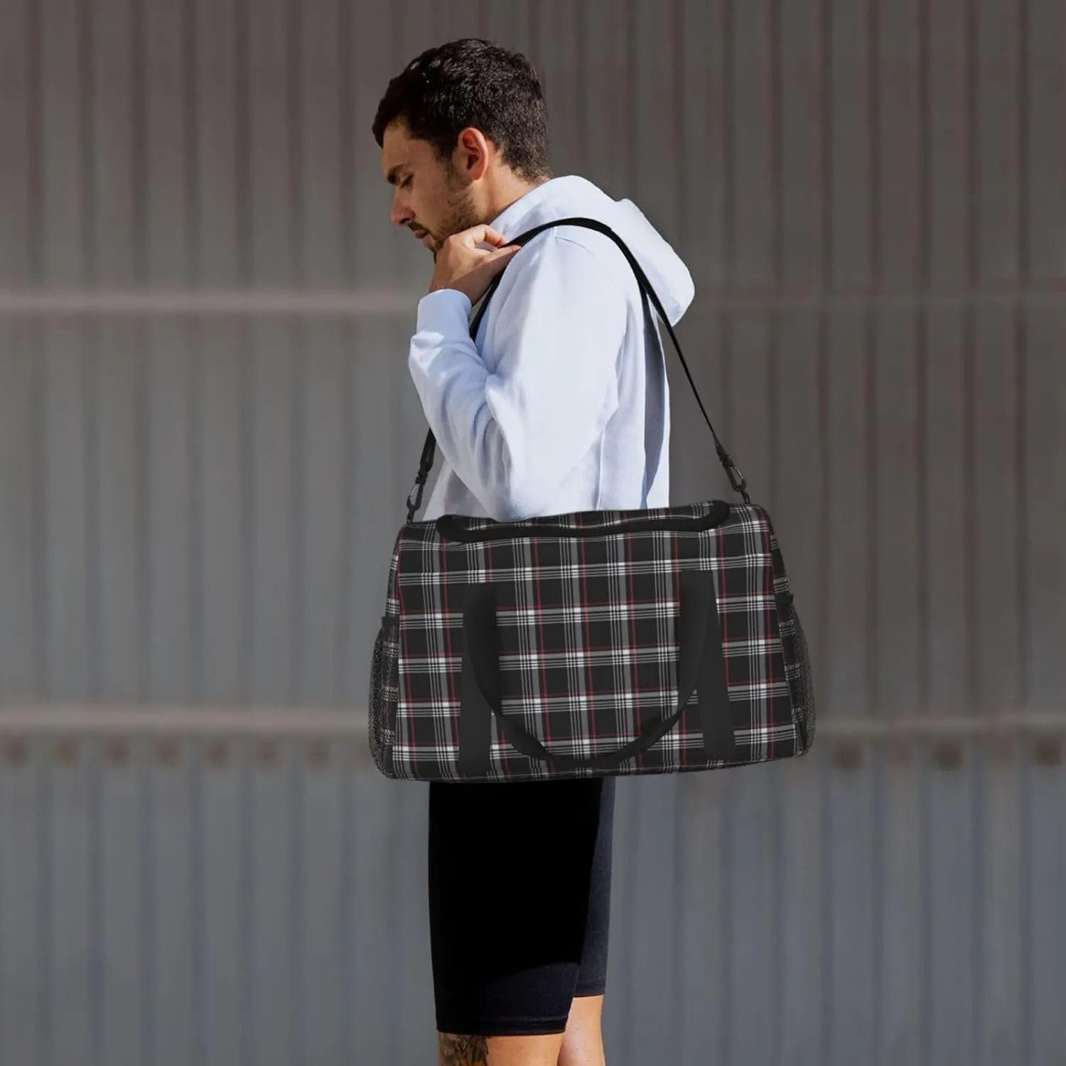 Golf Gti Plaid Travel Duffel Bag Large Foldable Waterproof Overnight Bag For Beach Swim Bags Pool Sports Gym