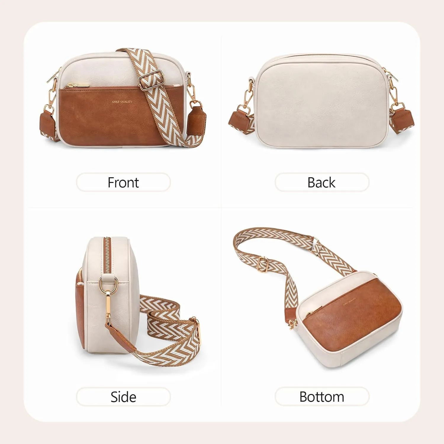 GOLF QUALTY Women's Fanny Pack, Crossbody Bags for Women, Fashion Sling Purse Shoulder Bag Fanny Pack Belt Bag Causal Chest Bum Bag Cross Body Purse for Sports Workout Traveling Running Casual