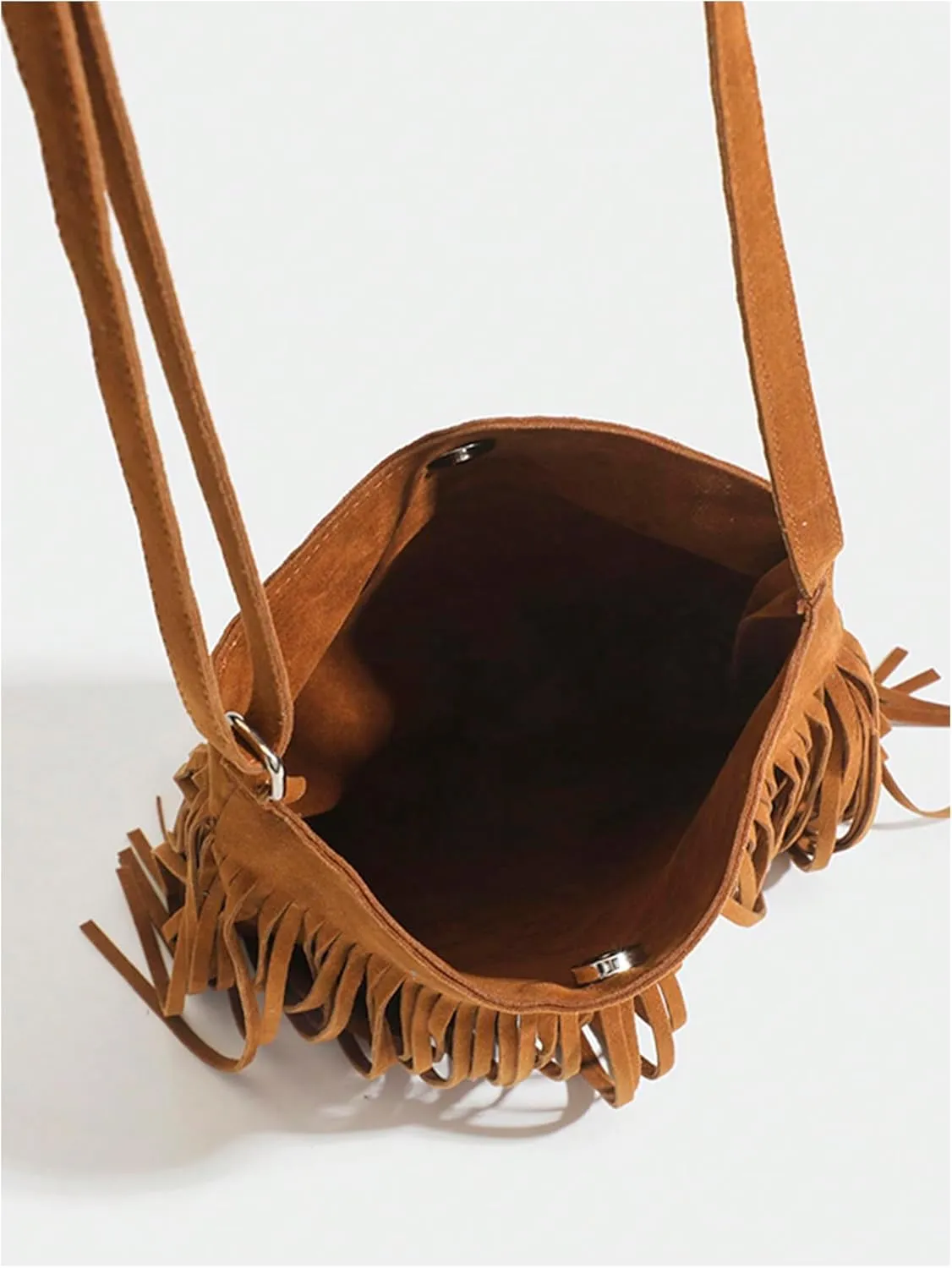 GORGLITTER Women's Western Fringe Bag Cowgirl Purse Faux Suede Crossbody Bag with Tassel