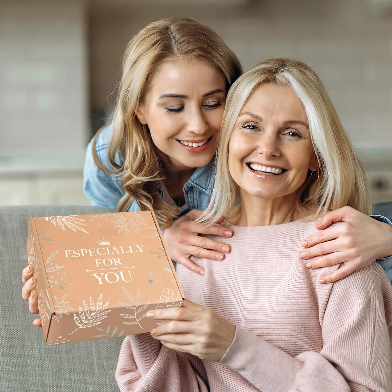 Grandma Gifts, Birthday & Mothers Day Gifts For Grandma, Best Grandmother Gift Set from Granddaughter Grandkids - Unique Canvas Tote Bag Makeup Bag 16 Oz Can Glass Care Package for Women