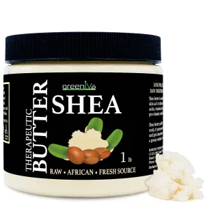 GreenIVe Shea Butter Raw 100% Pure Organically Grown Ivory Shea for Moisturizing or DIY Butters, Lotions, Soaps. (16oz)
