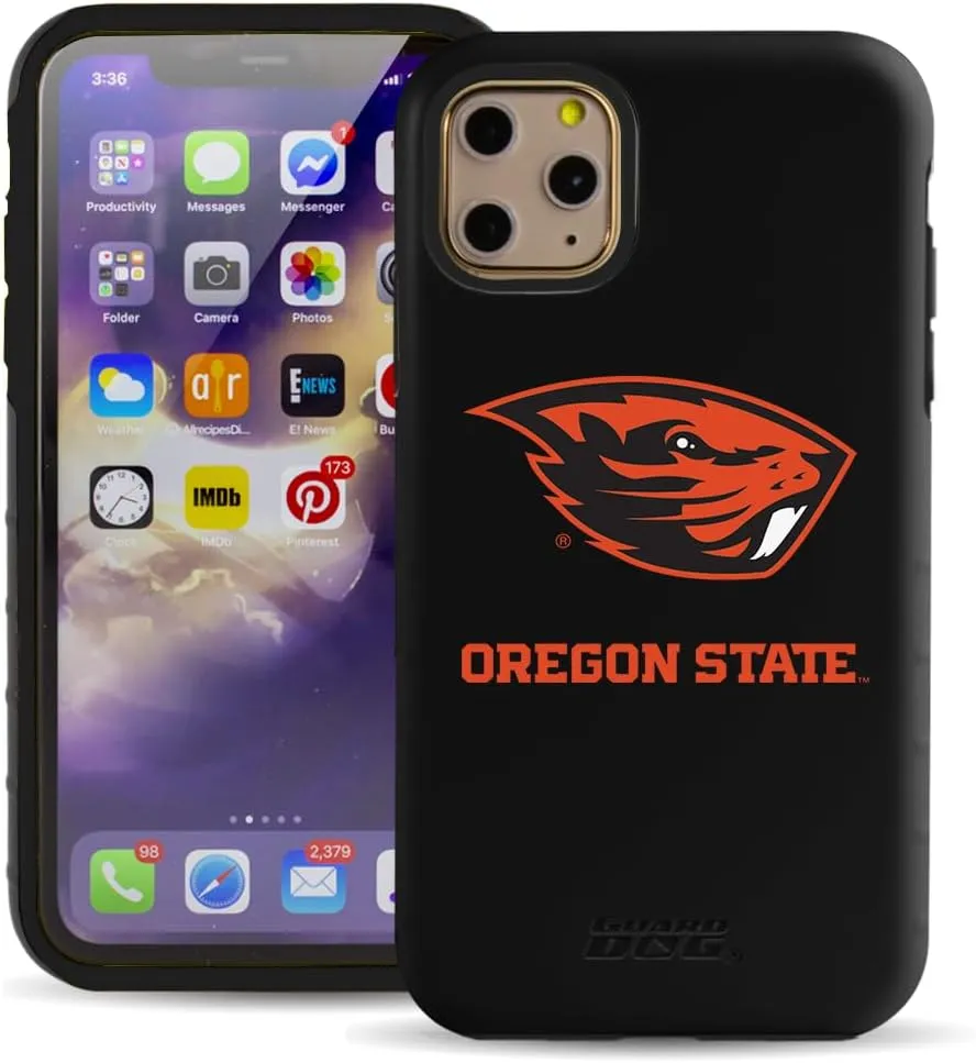 Guard Dog Case Compatible with iPhone 11 Pro - Military Grade - Rugged Two Piece Protection - Collegiate Licensed - Oregon State Beavers - Logo