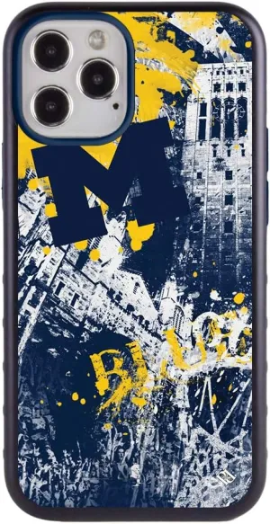 Guard Dog Case Compatible with iPhone 12/12 Pro - Military Grade - Rugged Two Piece Protection - Collegiate Licensed - Michigan Wolverines - by Paulson Designs