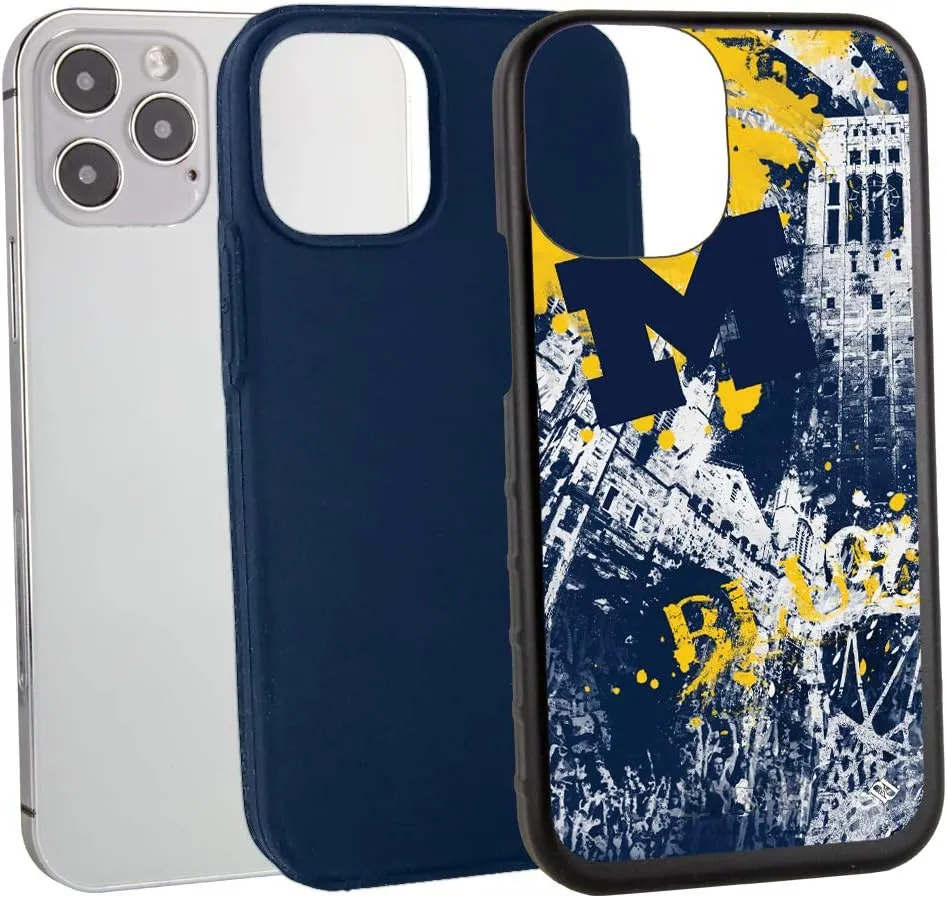 Guard Dog Case Compatible with iPhone 12/12 Pro - Military Grade - Rugged Two Piece Protection - Collegiate Licensed - Michigan Wolverines - by Paulson Designs