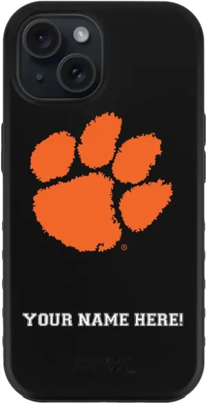 Guard Dog Case Compatible with iPhone 14 - Military Grade - Rugged Two Piece Protection - Collegiate Licensed - Clemson Tigers - Personalized