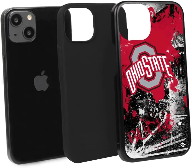 Guard Dog Case Compatible with iPhone 14 - Military Grade - Rugged Two Piece Protection - Collegiate Licensed - Ohio State Buckeyes - by Paulson Designs