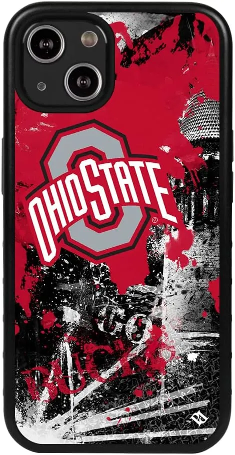 Guard Dog Case Compatible with iPhone 14 - Military Grade - Rugged Two Piece Protection - Collegiate Licensed - Ohio State Buckeyes - by Paulson Designs