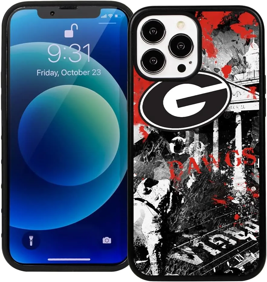 Guard Dog Case Compatible with iPhone 14 Pro Max - Military Grade - Rugged Two Piece Protection - Collegiate Licensed - Georgia Bulldogs - by Paulson Designs