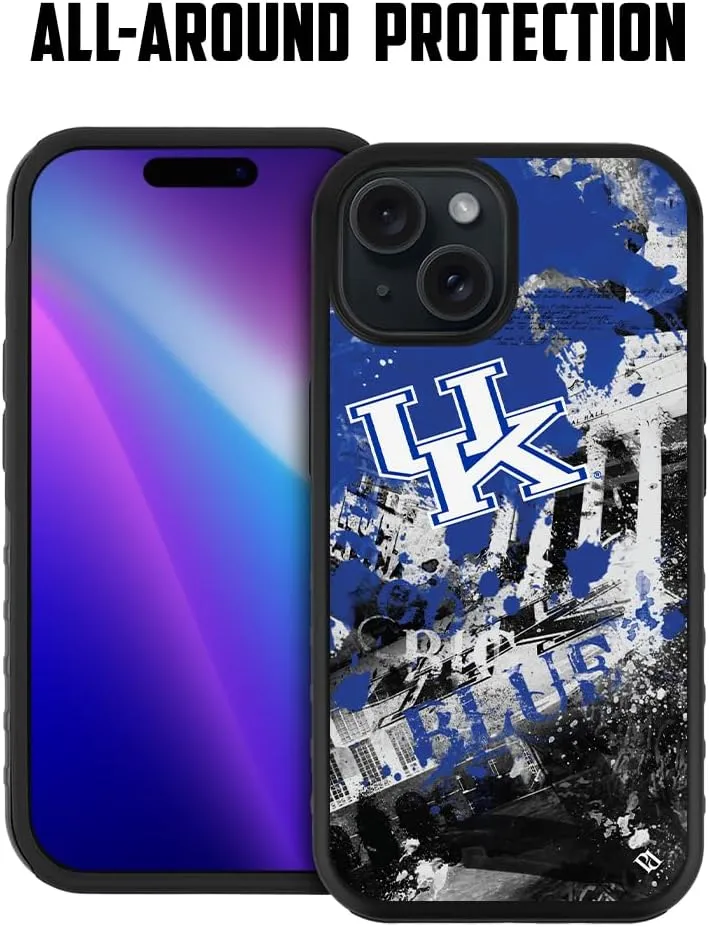 Guard Dog Case Compatible with iPhone 15 - Military Grade - Rugged Two Piece Protection - Collegiate Licensed - Kentucky Wildcats - by Paulson Designs