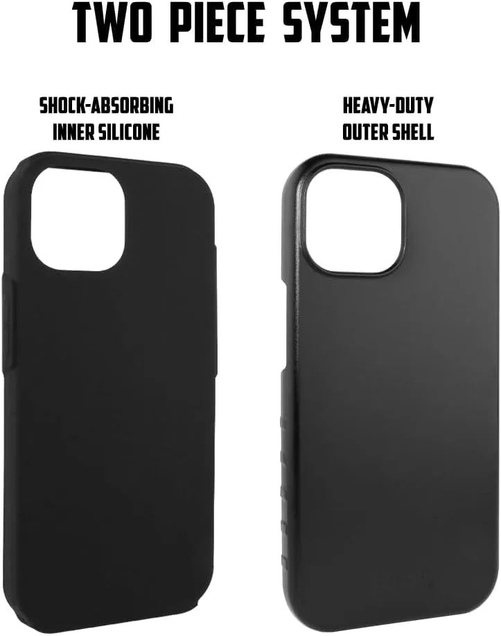 Guard Dog Case Compatible with iPhone 15 Plus - Compatible with MagSafe - Military Grade - Rugged Two Piece Protection - Collegiate Licensed - Wisconsin Badgers - by Paulson Designs