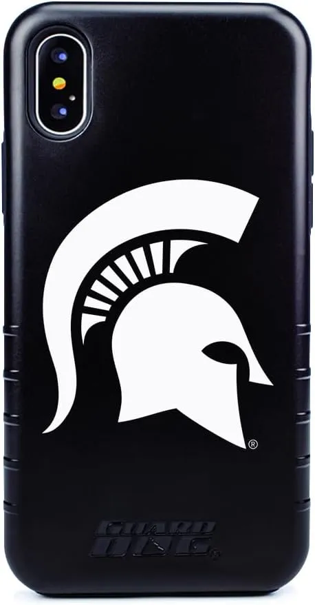 Guard Dog Case Compatible with iPhone X/XS - Military Grade - Rugged Two Piece Protection - Collegiate Licensed - Michigan State Spartans - Logo