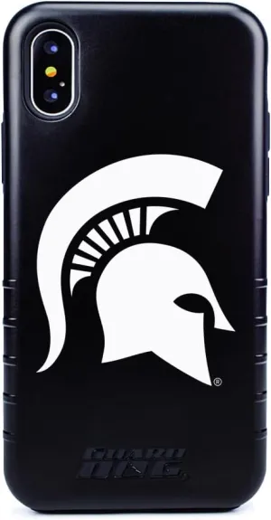 Guard Dog Case Compatible with iPhone X/XS - Military Grade - Rugged Two Piece Protection - Collegiate Licensed - Michigan State Spartans - Logo