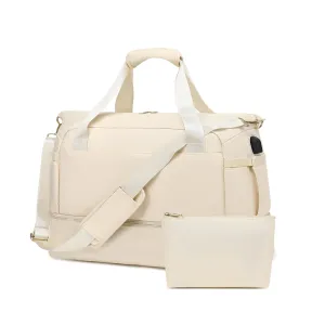 Gym Bag For Women,Travel Duffel Bag With USB Charging Port,Weekender Bag With Wet Pocket