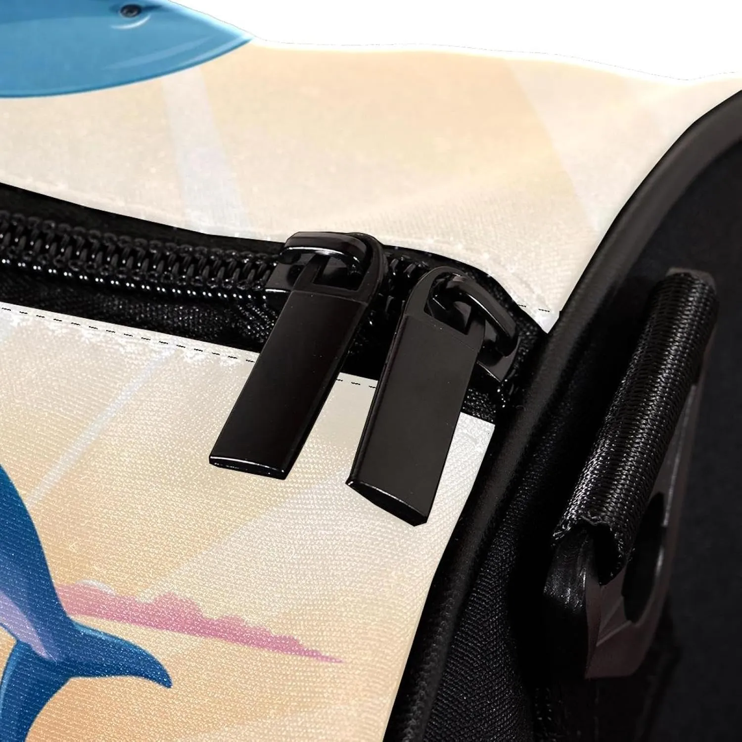 Gym Bags for Women,Duffle Bag for Travel,Sea Dolphins Jumping Moon,Gym Bag for Men