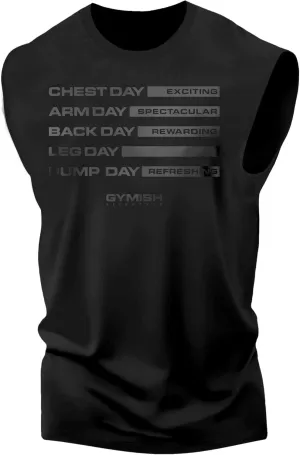 Gymdays Graphic Fitness Tank, Sleeveless Bodybuilding Athletic Tank Top