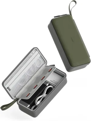 Hagibis Electronics Organizer Travel Case Cable Organizer Bag Pouch Portable Waterproof Carry Case for Cable, Charger,Power Bank, SD Card, Mouse, USB Flash Disk (DPB03 Green)