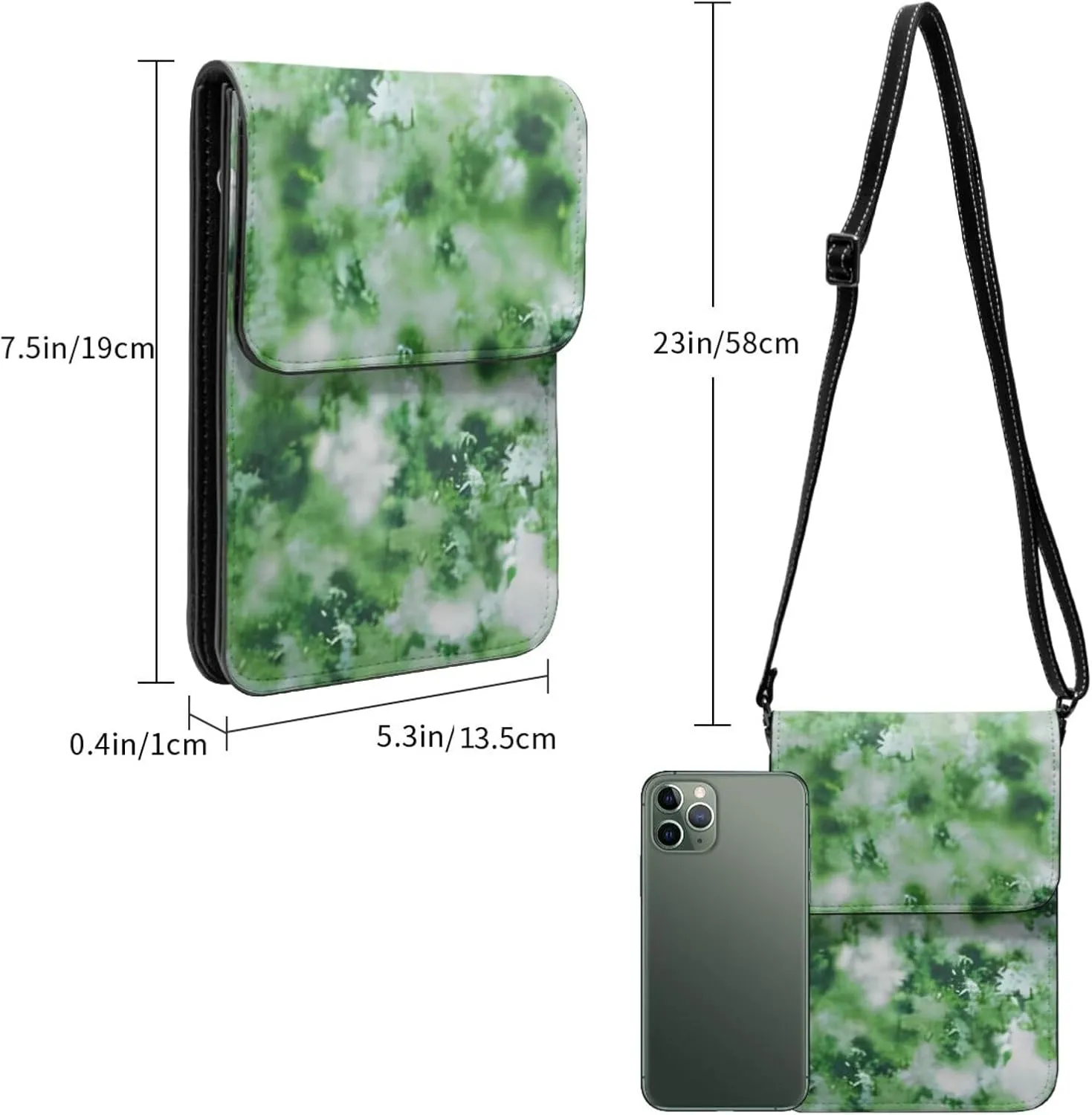 Halloween Cut Ghosts Cell Phone Purse Small Crossbody Bags For Women Men Wallet Purses With Adjustable Strap