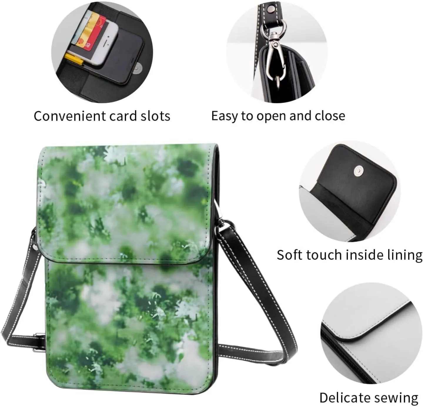 Halloween Cut Ghosts Cell Phone Purse Small Crossbody Bags For Women Men Wallet Purses With Adjustable Strap