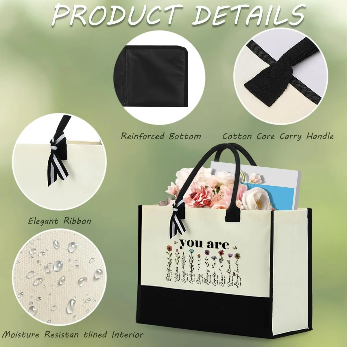 Hanamiya Na Chaos Coordinator Work Bestie Waterproof Large Tote Bag Soul Sister Sunshine Religious Teacher Appreciation Gifts
