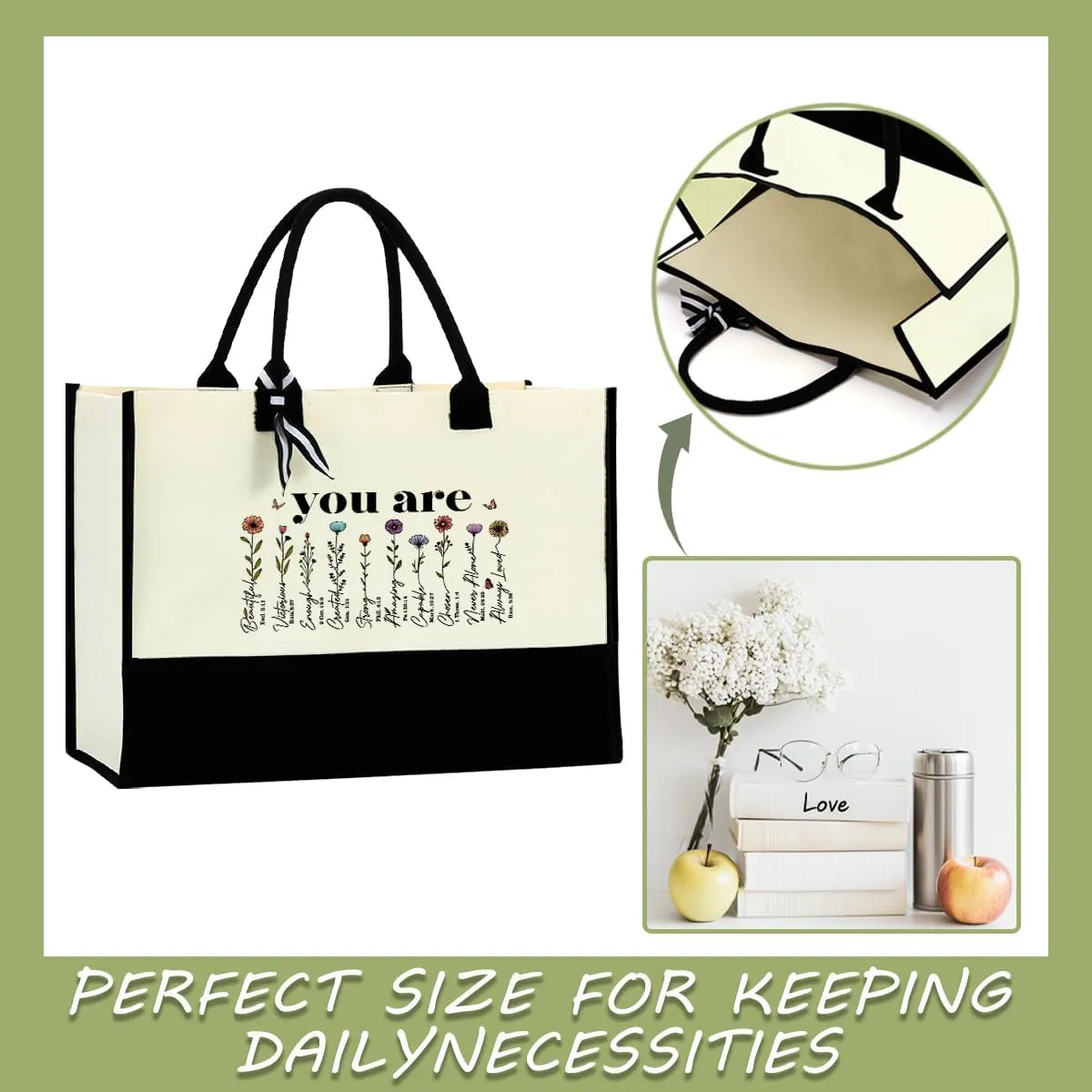 Hanamiya Na Chaos Coordinator Work Bestie Waterproof Large Tote Bag Soul Sister Sunshine Religious Teacher Appreciation Gifts