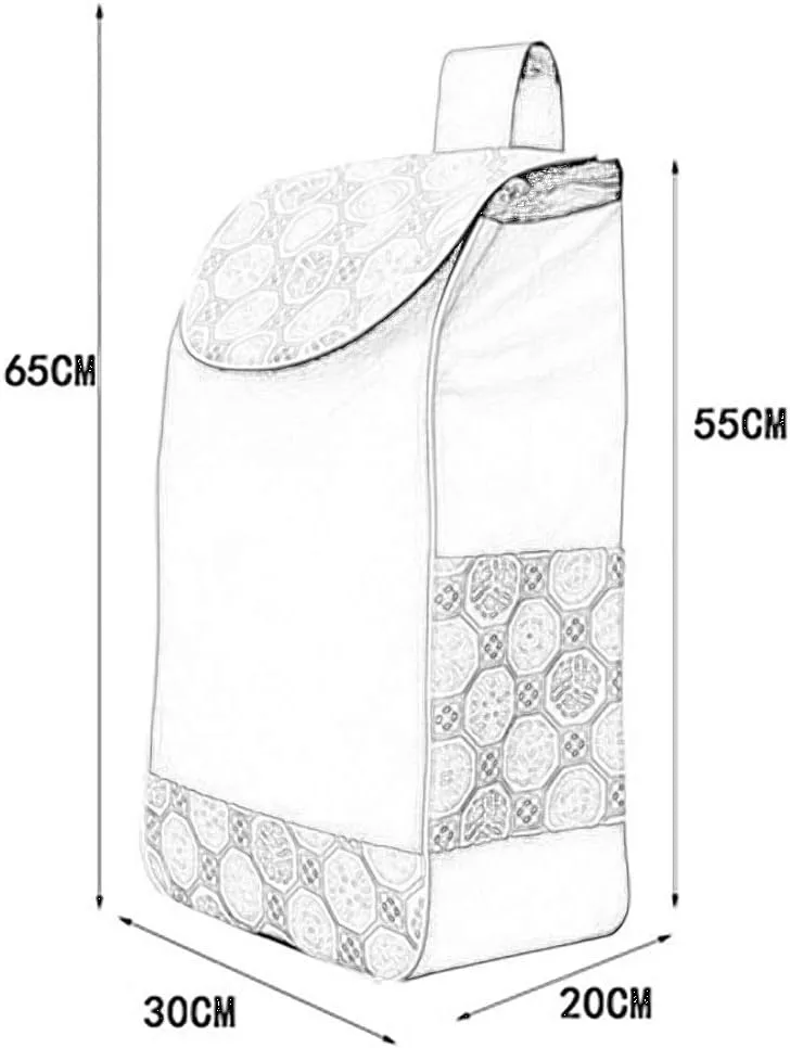 Hand Trucks Shopping Cart Change Bag/Shopping Cart Bag/Spare Trolley Bag, 38L Shopping Cart Bag, Waterproof Oxbag Trolley Thick Bag Trolleys/C (C)