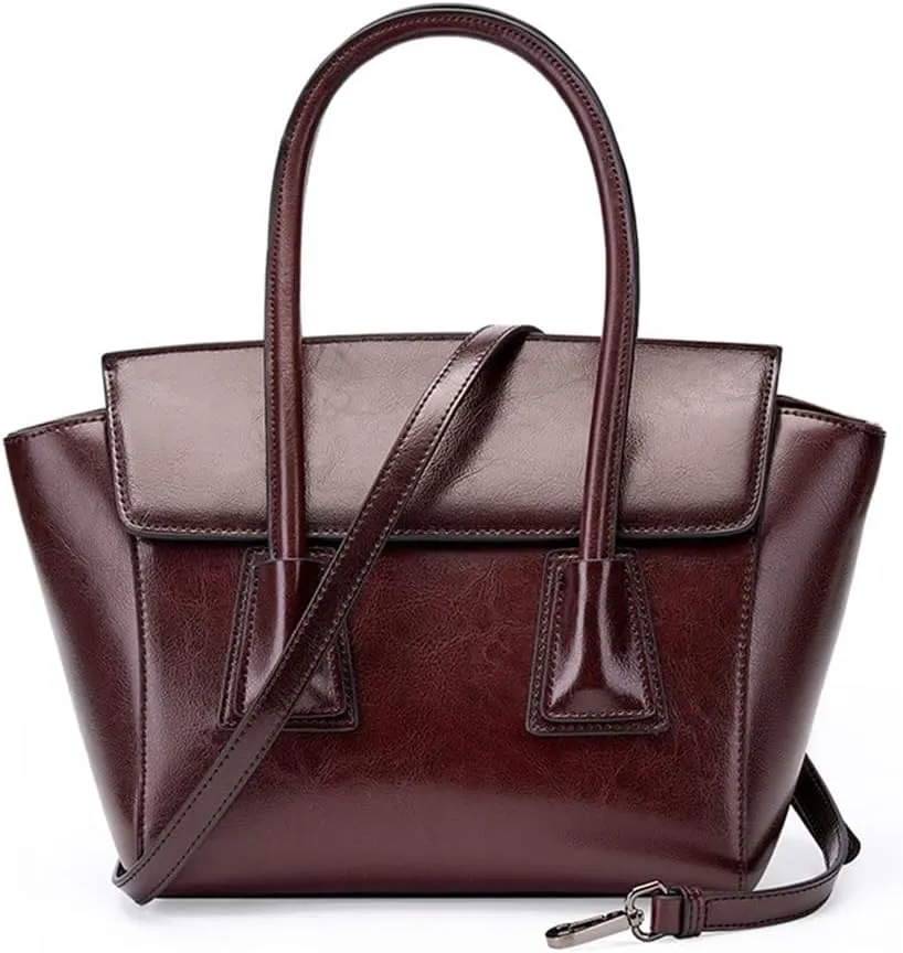 Handbag Women's Large Capacity Leather Sigle Shoulder Tote Bag Daily Work Cross-body Wing Bag