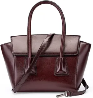 Handbag Women's Large Capacity Leather Sigle Shoulder Tote Bag Daily Work Cross-body Wing Bag