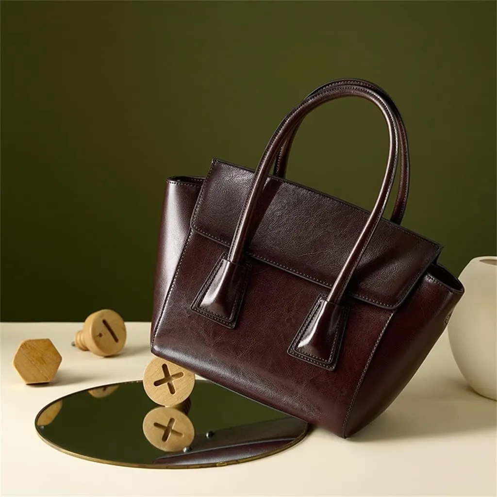 Handbag Women's Large Capacity Leather Sigle Shoulder Tote Bag Daily Work Cross-body Wing Bag