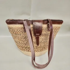 Handmade Woven Sisal Sling Bag - Boho Eco-Friendly Crossbody Bag | Sustainable Natural Fiber Purse | African Artisan Handcrafted Bag
