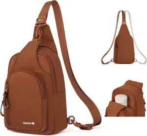 Hanke Crossbody Sling Bag for Women Men, Casual Cross Body Sling Bag, Lightweight Chest Bag for Outdoor Hiking Travel